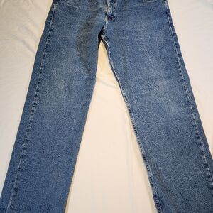 Wrangler Straight Blue Denim Medium Wash Premium Quality Regular Fit Men's Jeans